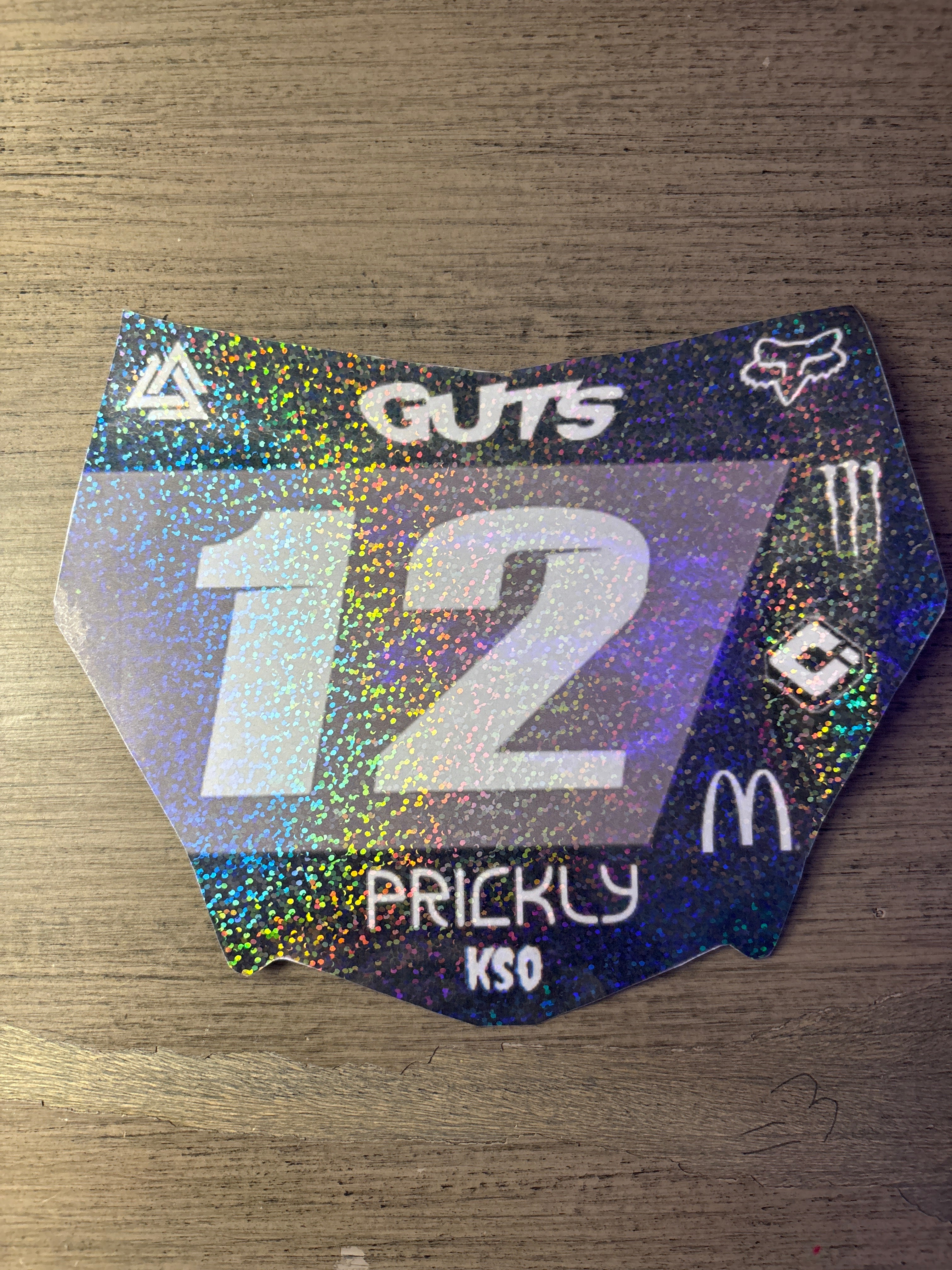 motocutz front plate decal